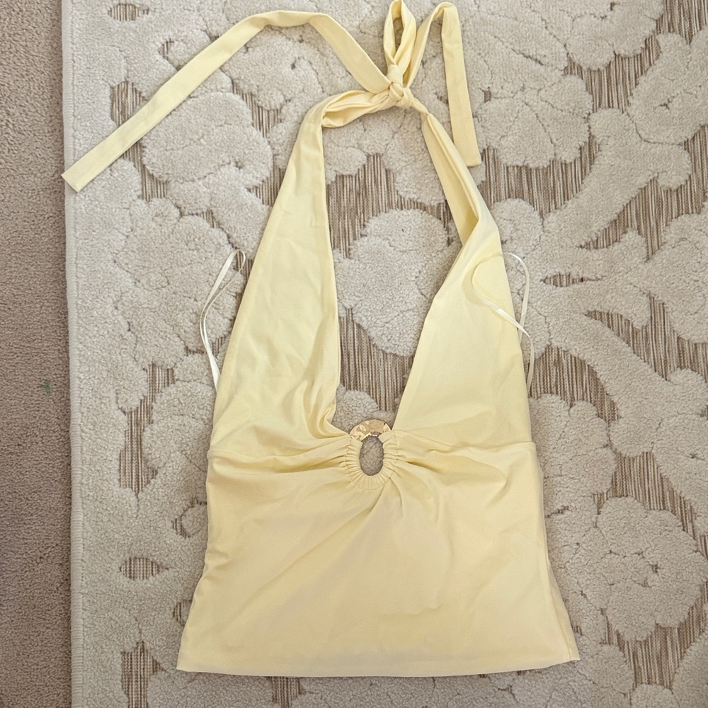 Edikted yellow halter top size medium never worn